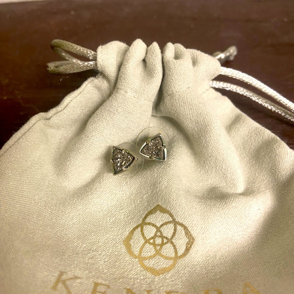 Kendra Scott Drusy Platinum Perry studs